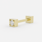 Reversible Earring - Square bezel