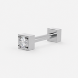Reversible Earring - Square bezel