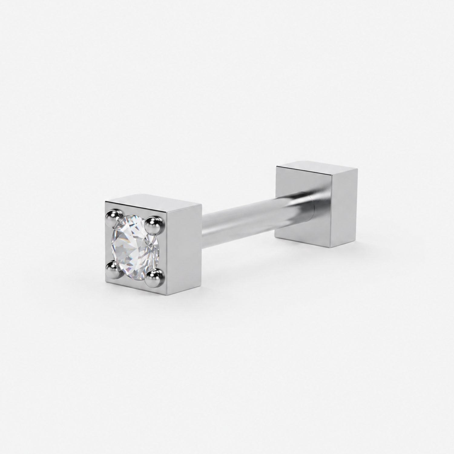 Reversible Earring - Square bezel
