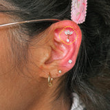 Clear Crystal Charm Triple Marquise