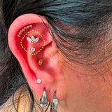 Clear Crystal Charm Triple Marquise