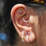 Clear Crystal Charm Triple Marquise