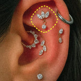 Clear Crystal Charm Triple Marquise