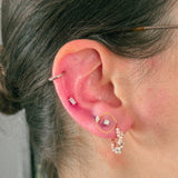 Reversible Earring - Square bezel